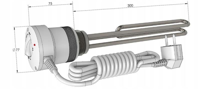Elektromet GRZAŁKA 2kW do wymiennika 6/4 cala 48h
