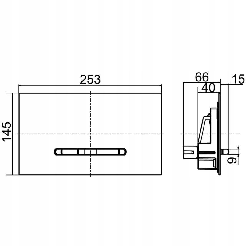 Przycisk spłukujący BOCH ViConnect E300 do WC tworzywo sztuczne biały