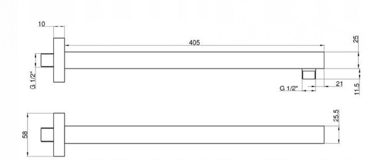 INVENA RAMIĘ KWADRATOWE DŁ 40 CM, CZARNE