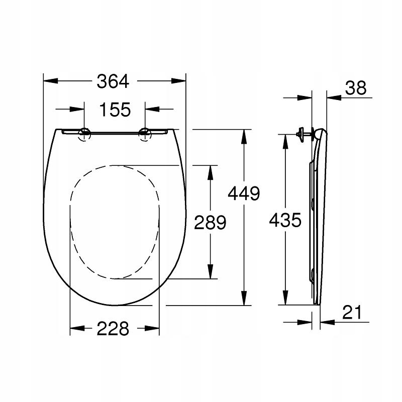 Grohe Deska sedesowa BAU CERAMIKA wolnoopadająca 39898000 48h