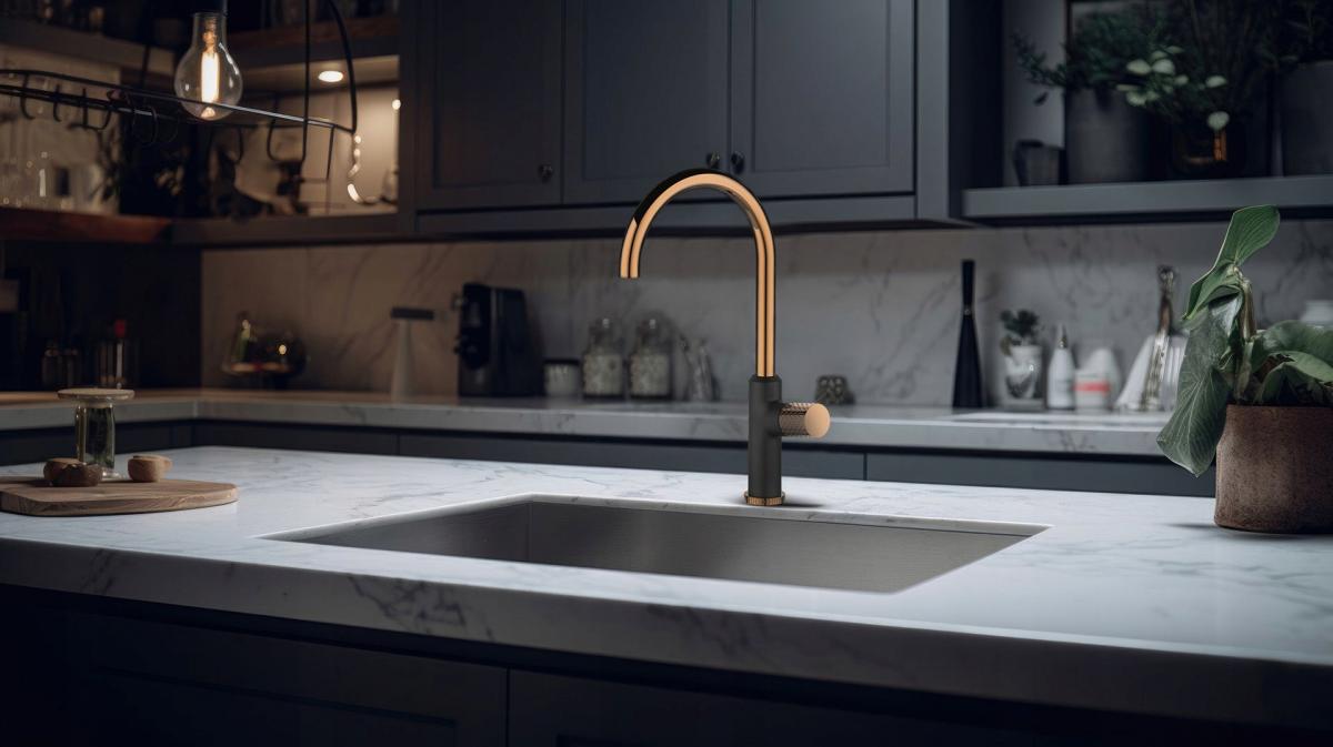 INVENA BATERIA ZLEWOZMYWAKOWA MOONLIGHT INVENA TREND CZARNA / ROSE GOLD