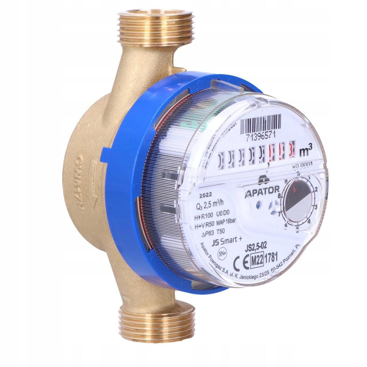 Wodomierz jednostrumieniowy SMART+ JS2,5-02,R100, DN15, zimna woda