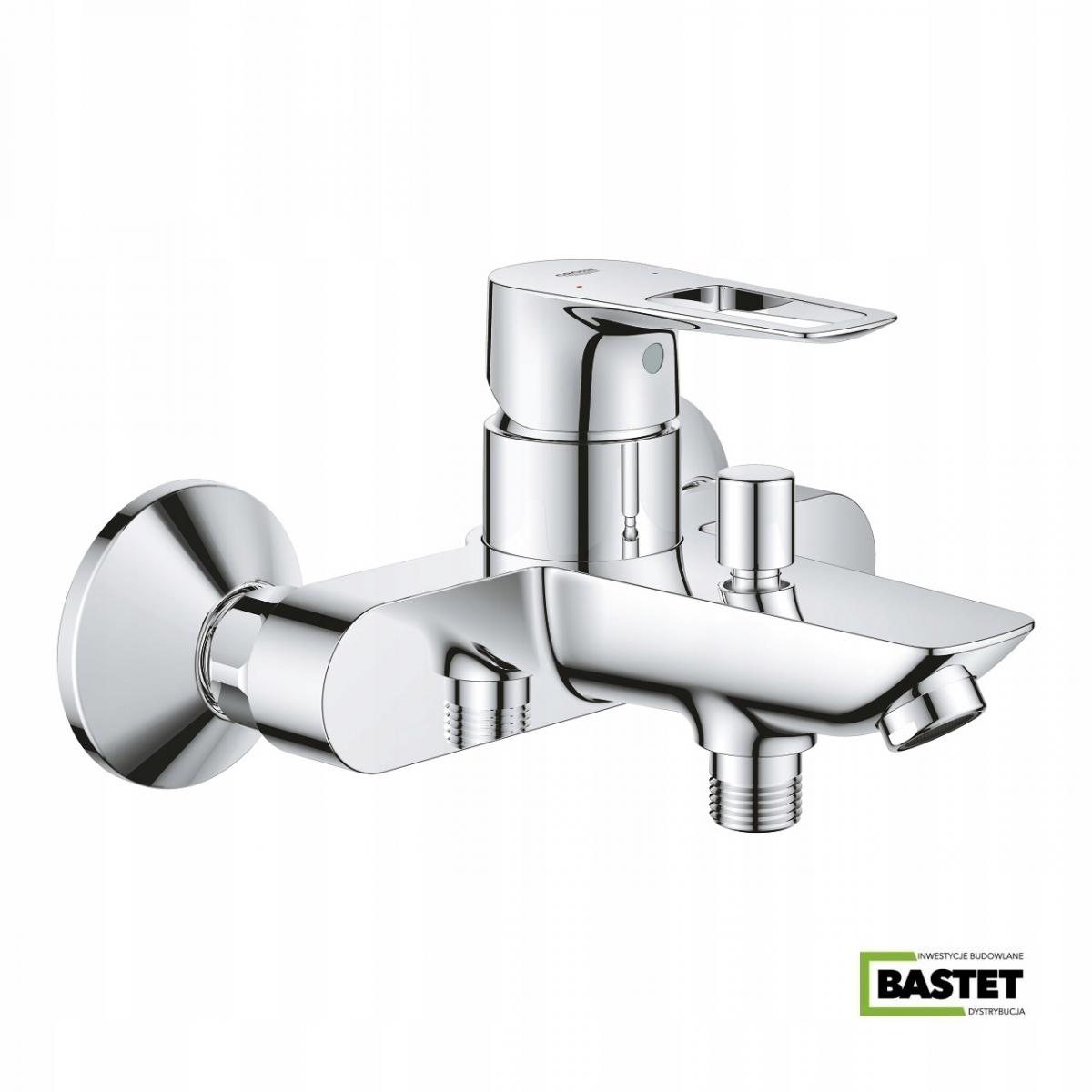 Bateria wannowa ścienna GROHE BauLoop 1-uchwyt. 2-otworowa mosiężna chrom