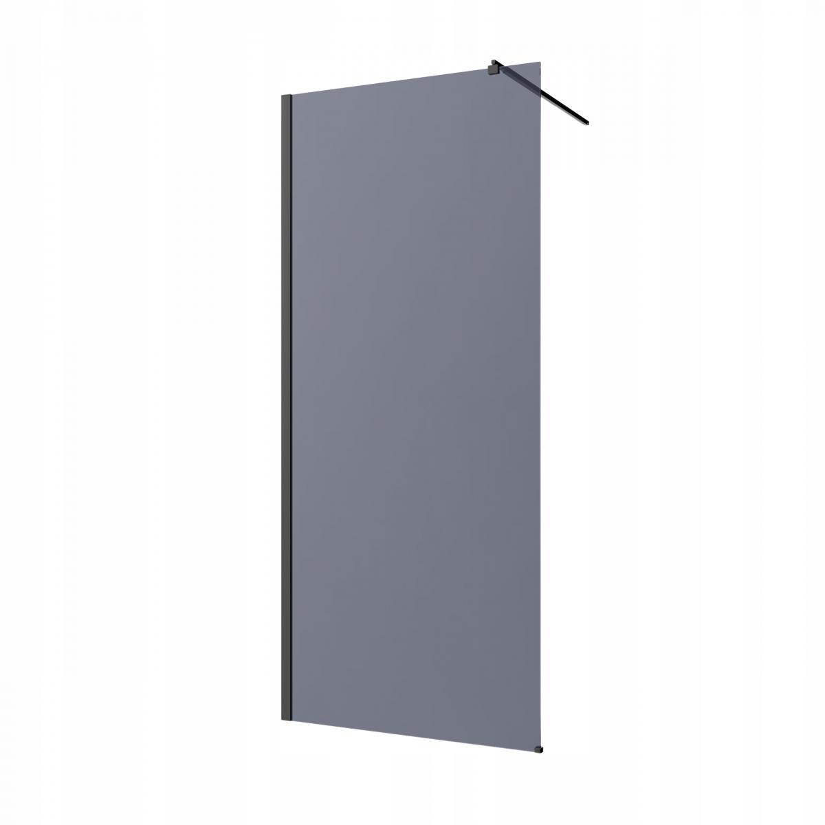 INVENA KABINA WALK-IN II TREND 120X200CM GRAFIT 8MM SHINY-GLASS CZARNY