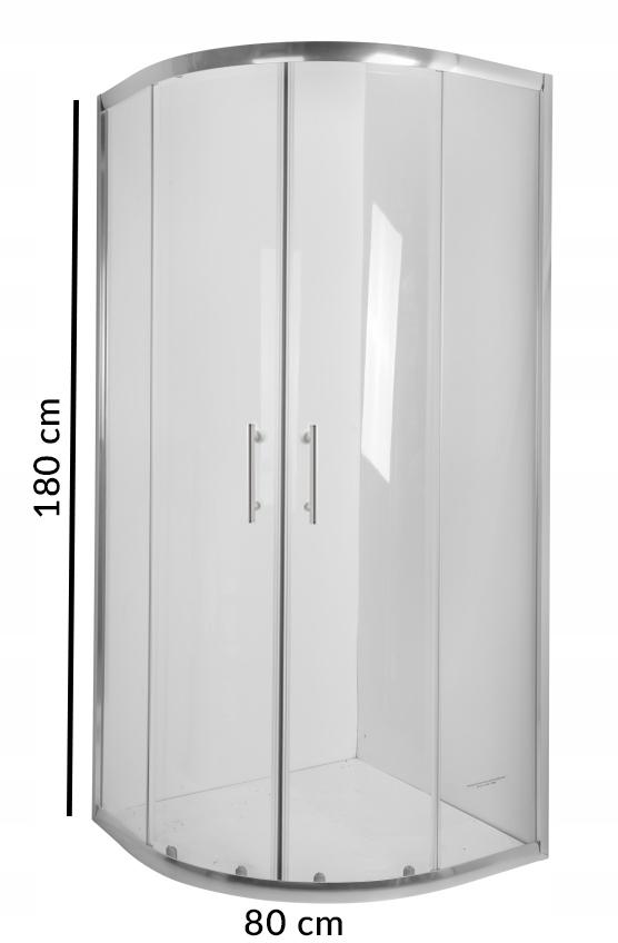 INVENA KABINA NATR.PÓŁOK.VITORIA 90X90 PR.CHROM SZK. CLEAR