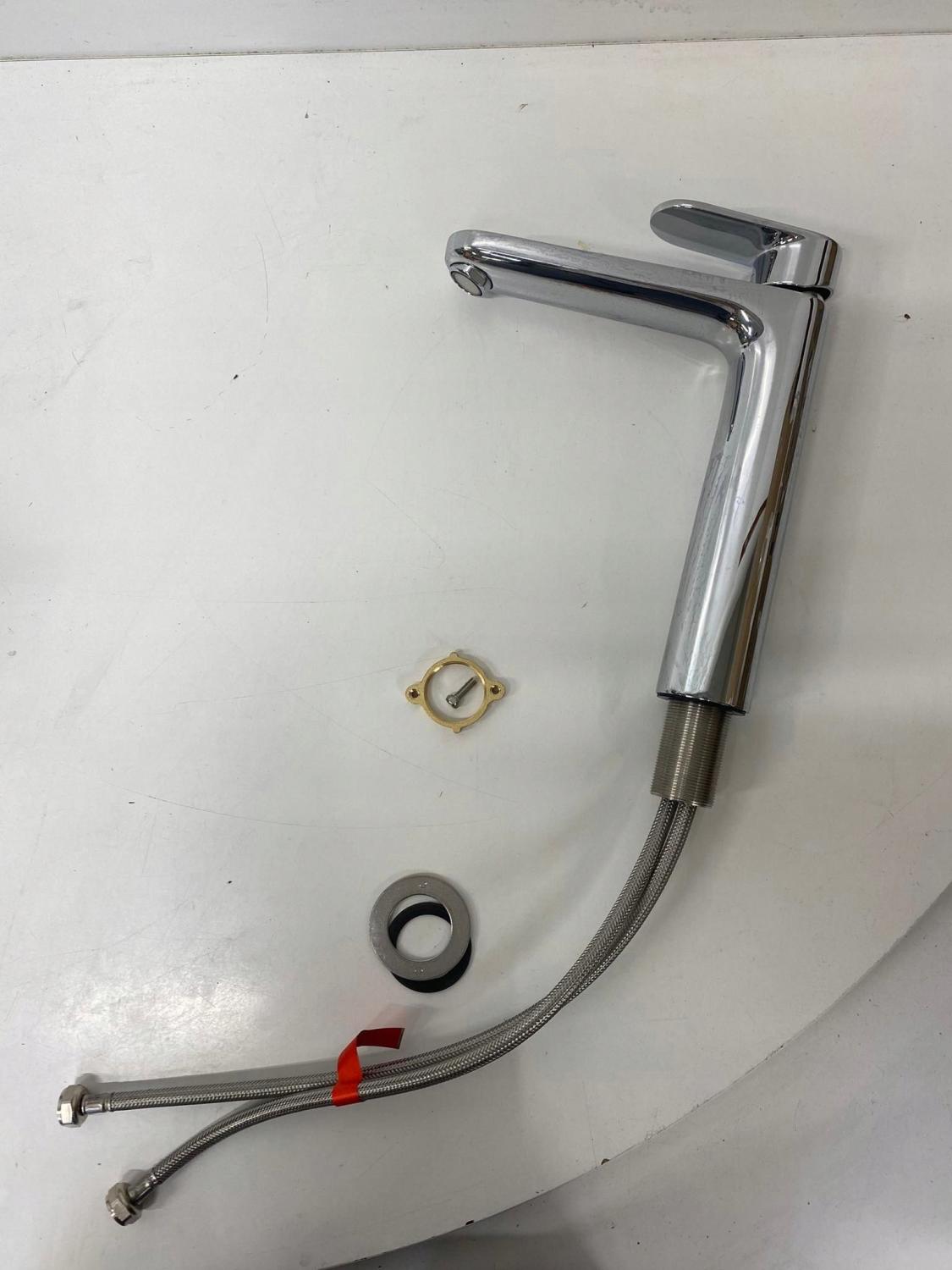 Bateria umywalkowa stojąca Hansgrohe Vernis Blend srebrny