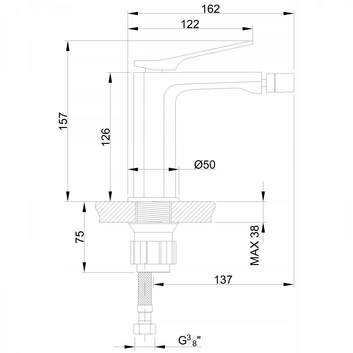 INVENA BATERIA BIDETOWA NERI INVENA TREND CHROM