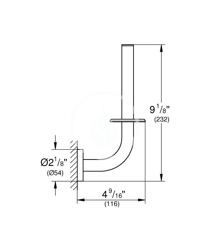 Uchwyt na zapasowy papier toaletowy ścienny GROHE Essentials metalowy chrom