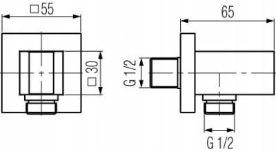 LOFT GOLD Bateria podtynkowa z przełącznikiem ceramicznym 3-funkcyjnym