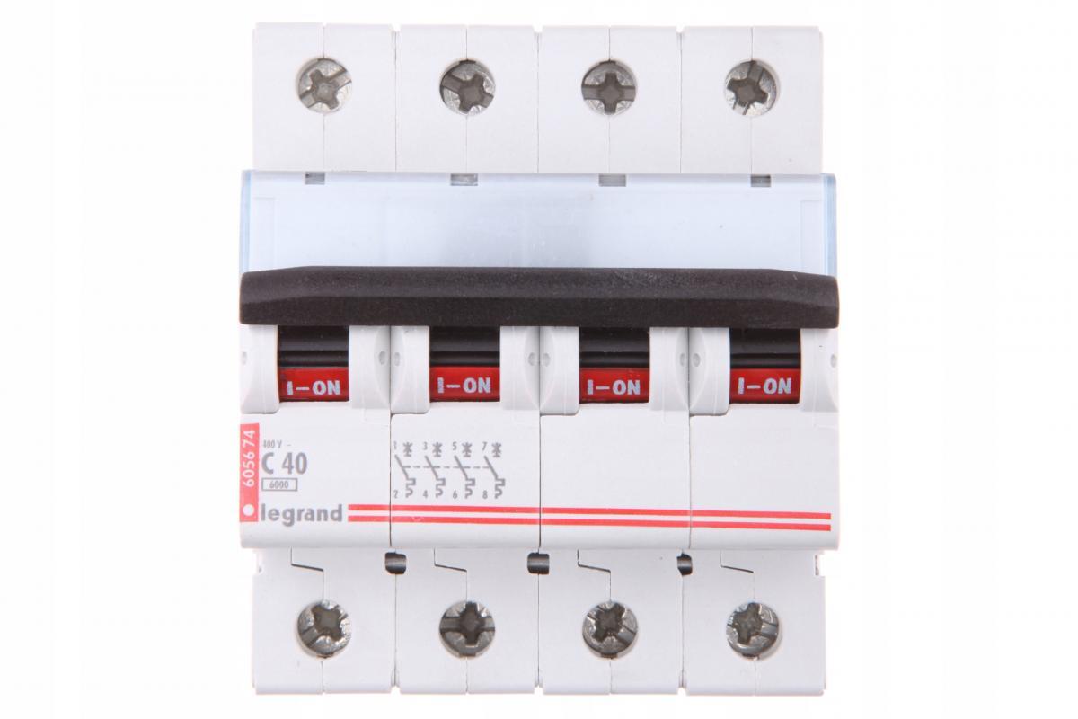 LEGRAND Wyłącznik nadprądowy S304 4P C 40A 6000A TX3