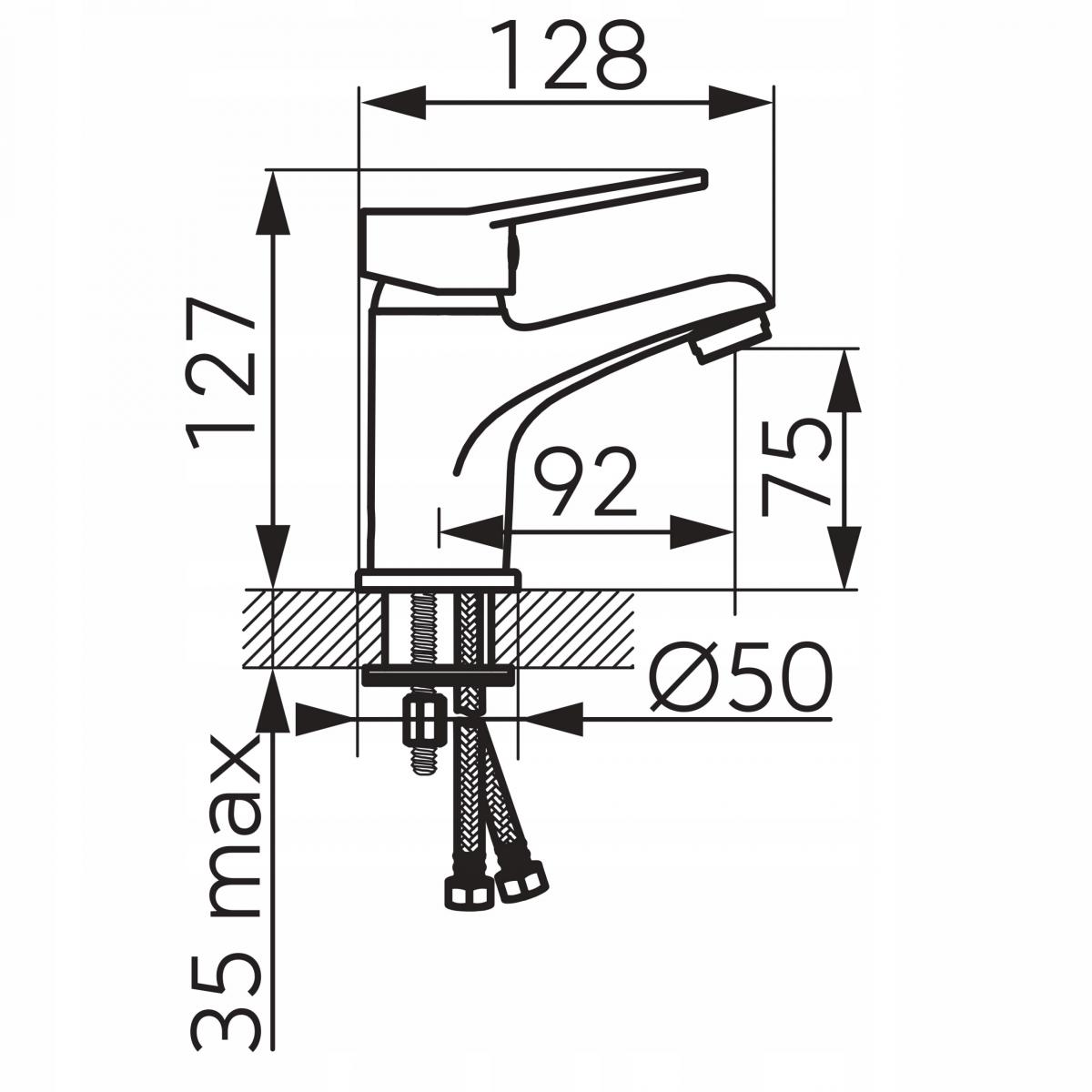 FERRO Bateria umywalkowa Isso stojąca, chrom