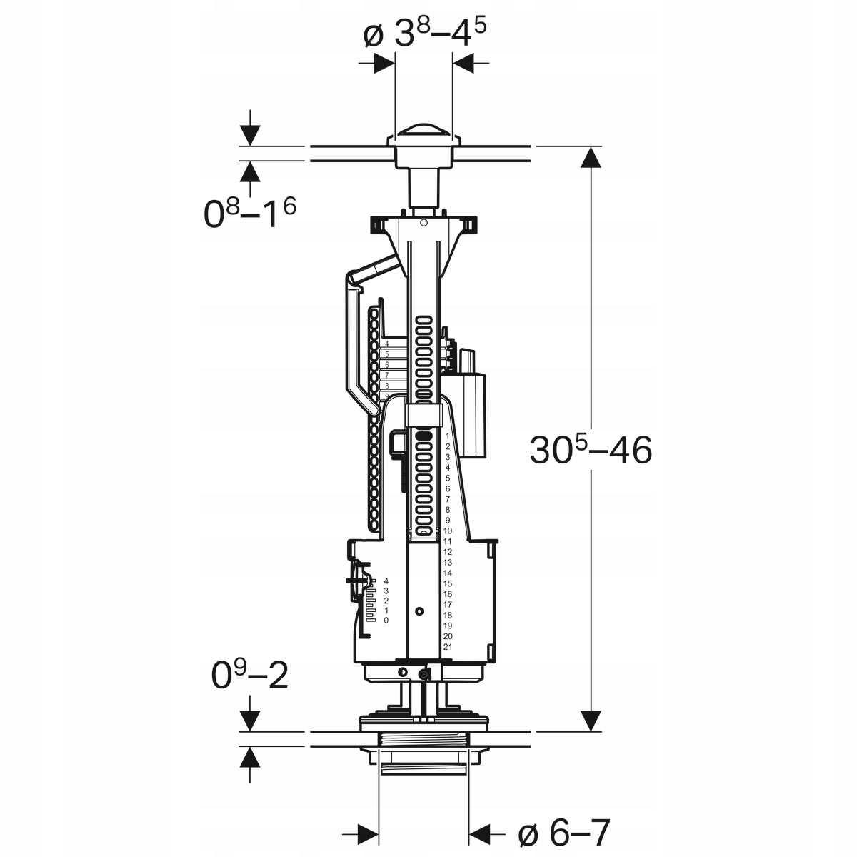 GEBERIT Zawór spustowy Typ 240, dwudzielny