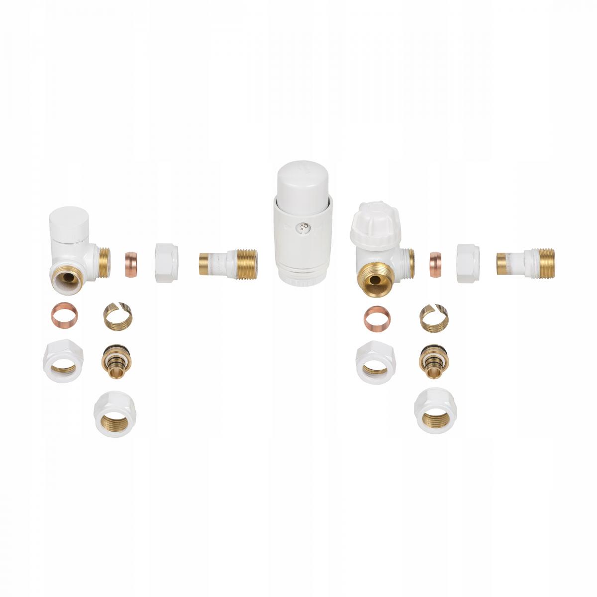 INVENA GRZEJNIK ŁAZ. 540X800 + KPL. OSIOWY + MASKOWNICA POJ. - BIAŁY