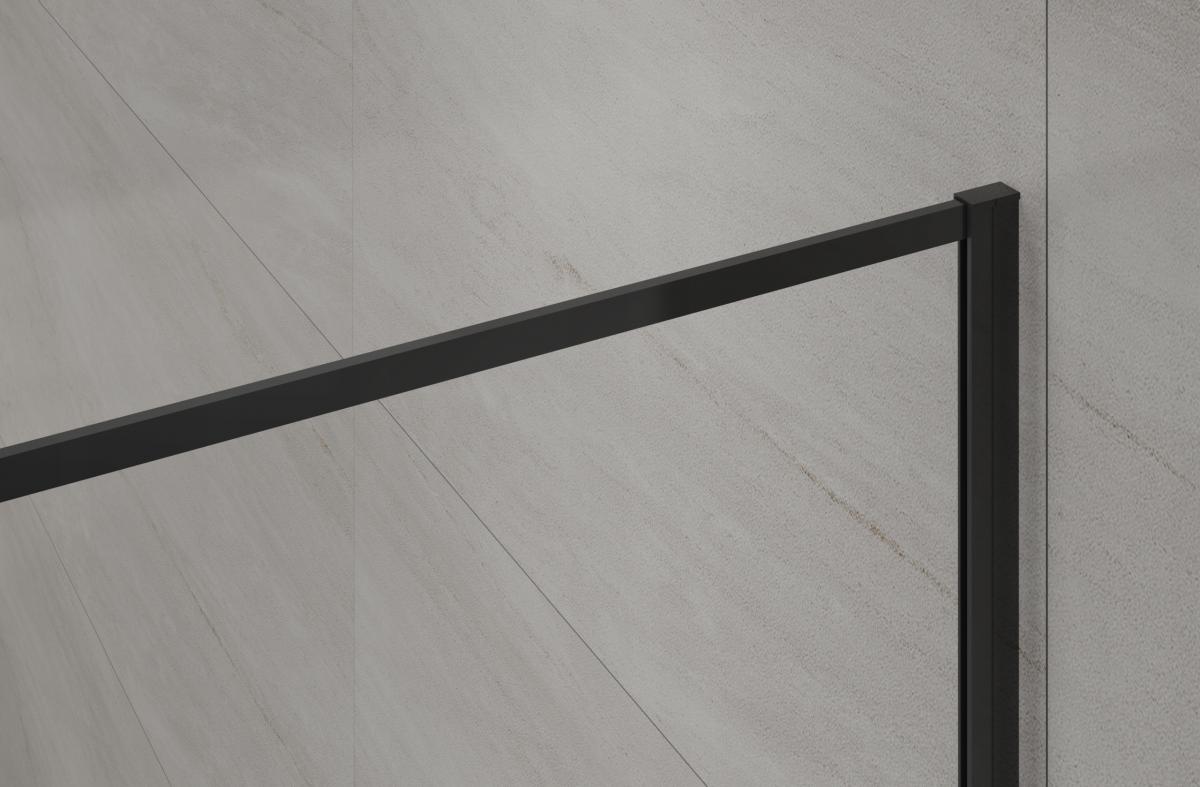 INVENA KABINA WALK-IN II 120X200CM RAMKA 8MM SHINY-GLASS CZARNY