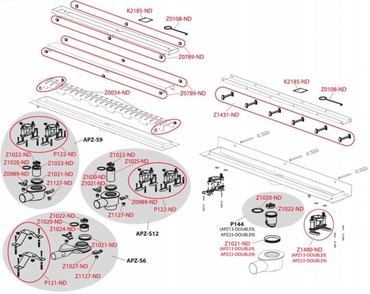 Odpływ liniowy ALCADRAIN Fit and Go 750 mm