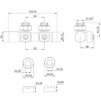 ZESTAW DO DOLNEGO PODŁ.TYPU DUOPLEX NIETERMOSTATYCZNY BIAŁY PROV