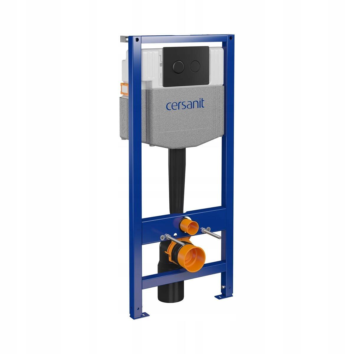 Stelaż Podtynkowy B959 System 50 Pneumatyczny Przycisk Czarny Mat