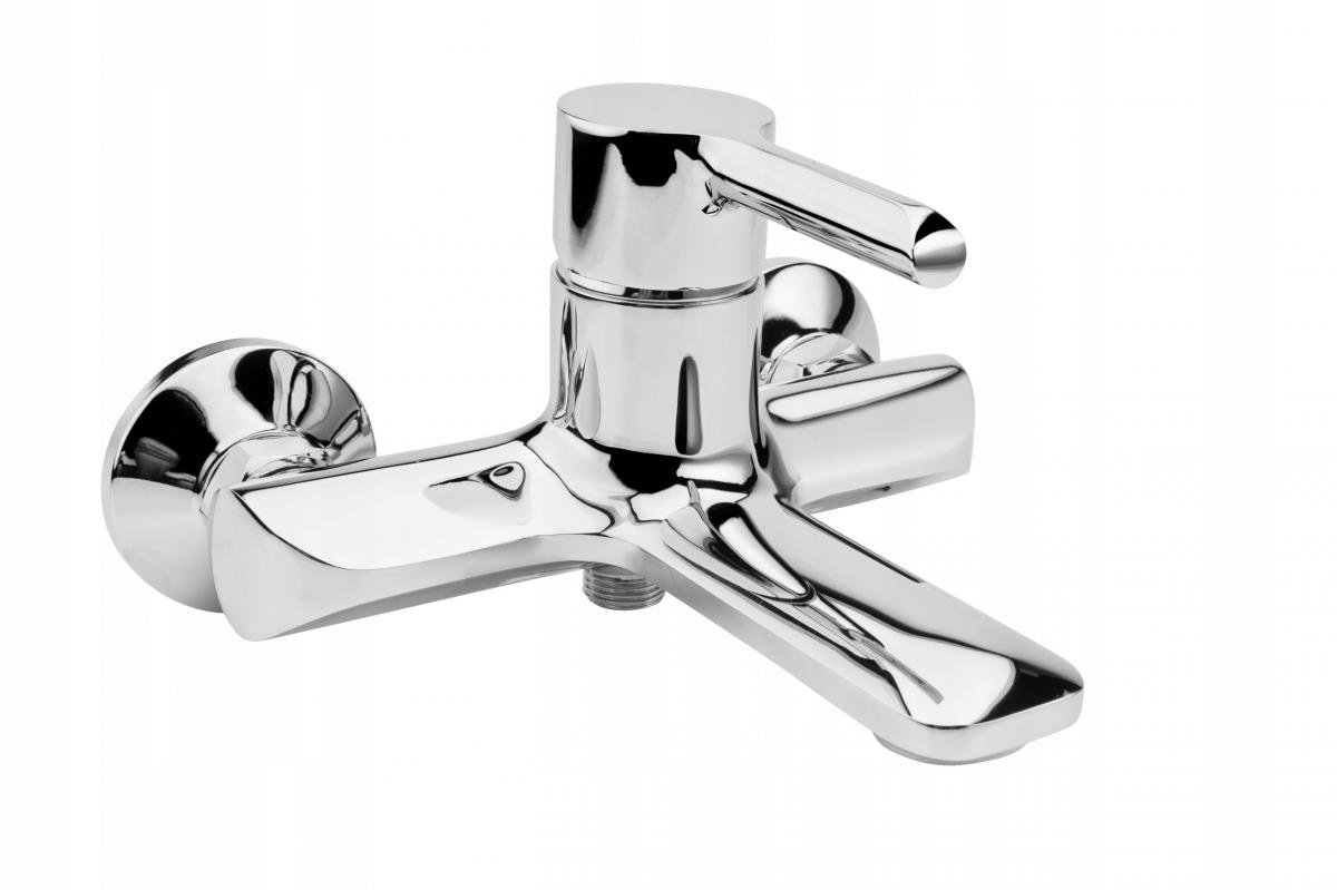 Bateria wannowa ścienna ARMATURA KRAKÓW BARYT 1-uchwyt 2-otw mosiężna chrom