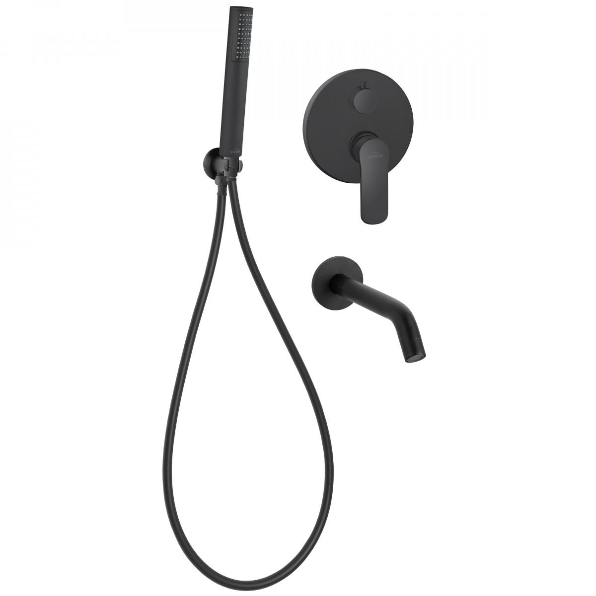 INVENA ZESTAW WANNOWY PODTYN Z BATERIĄ PODTYNKOWĄ 2-FUNKCYJNĄ SIROS