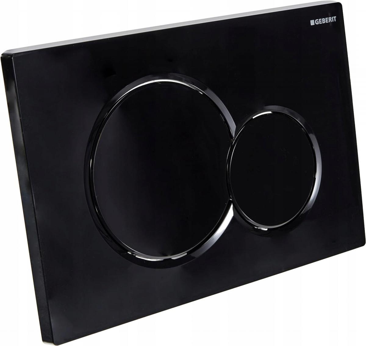 Przycisk uruchamiający GEBERIT Sigma20 okrągły przedni czarny/czarny mat/cz