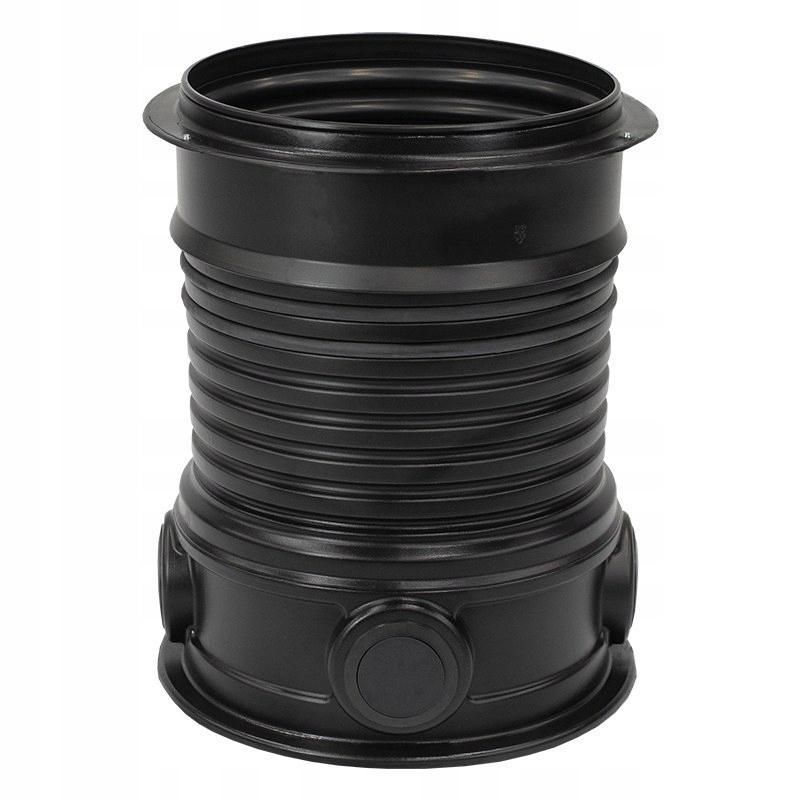 Nadbudowa teleskopowa DN 600 470-950 mm z wypłaszczeniami, kolor czarny