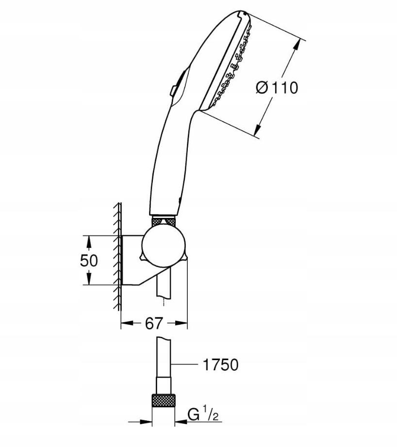 GROHE Zestaw prysznicowy GROHE Tempesta 110 chrom