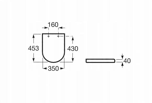Deska WC GAP ROUND Wolnoopadająca Supralit Biały ROCA[5]
