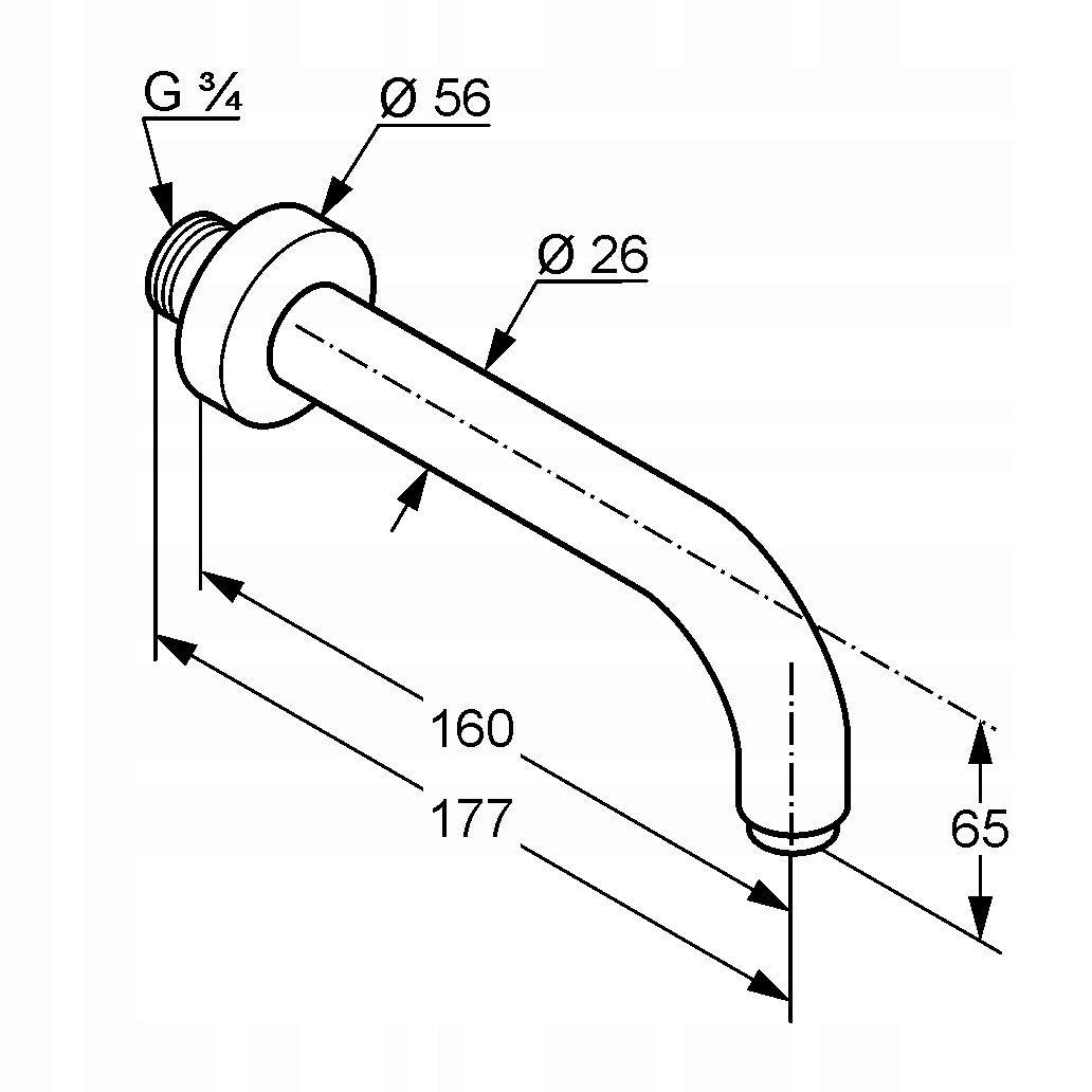 Wylewka wannowa KLUDI BOZZ DN 20 chrom