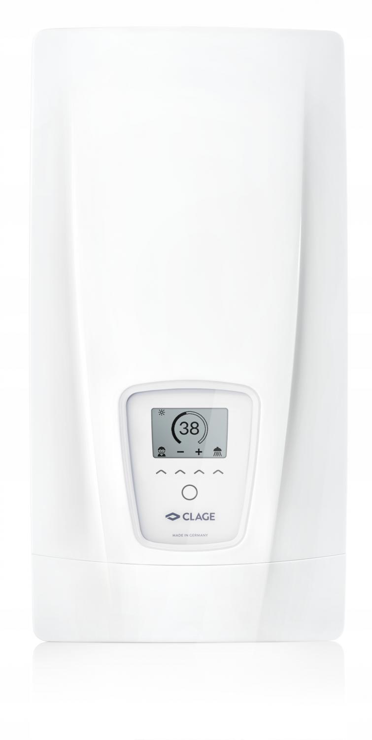 Kompaktowy e-podgrzewacz wody CLAGE DEX Next 18-27 kW 400V 48h