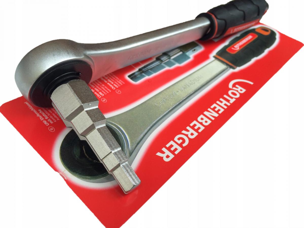 Klucz stopniowy z grzechotką do instalacji grzewczych ROTHENBERG UNI