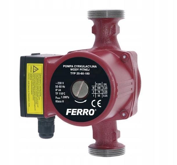 Pompa obiegowa FERRO cyrkulacyjna 25-60/180 48h