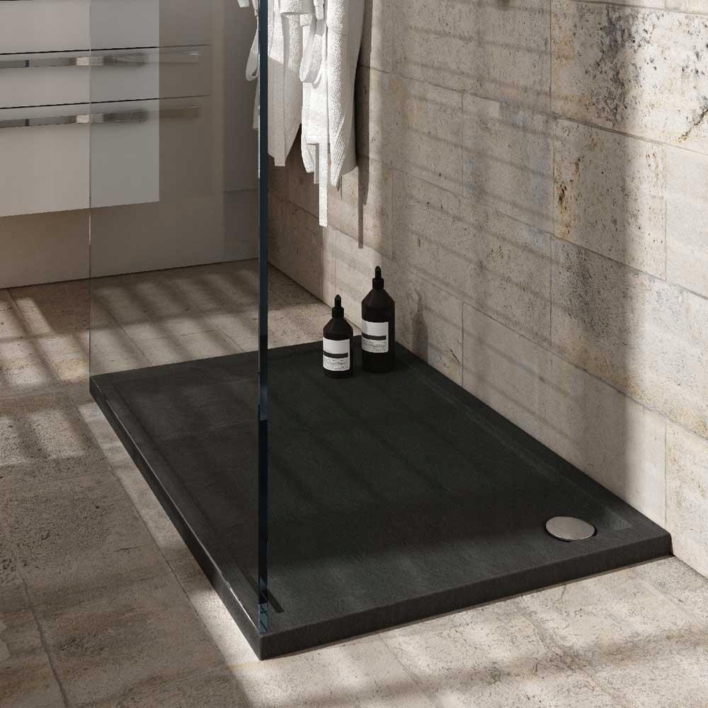 SCHEDPOL Brodzik akrylowy Caspar New Standard Plus Black Stone 80x120x4,5cm