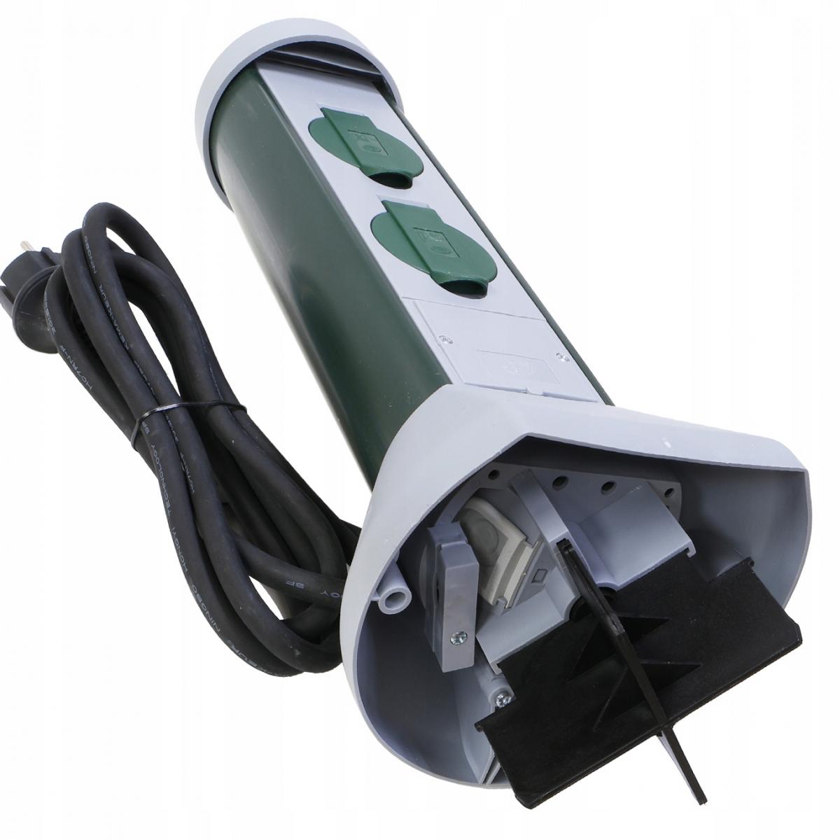 PCE Słupek ogrodowy 2xGS 16A 3p 230V, IP44 2mb OWY 3x1mm2