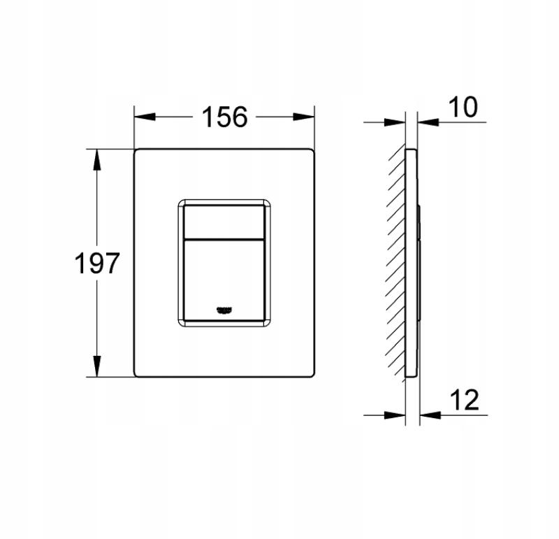 Przycisk spłuczki Grohe Skate C. Biel Alpejska 48h