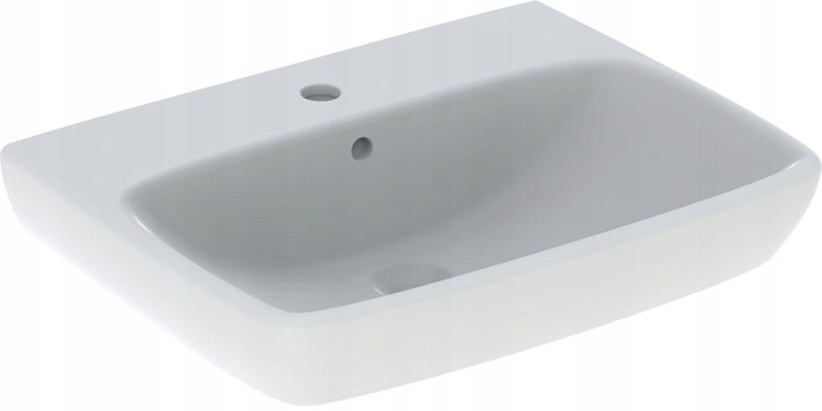 Umywalka Selnova Square B65 cm, H18 cm, T48 cm, z przelewem, z otworem na b