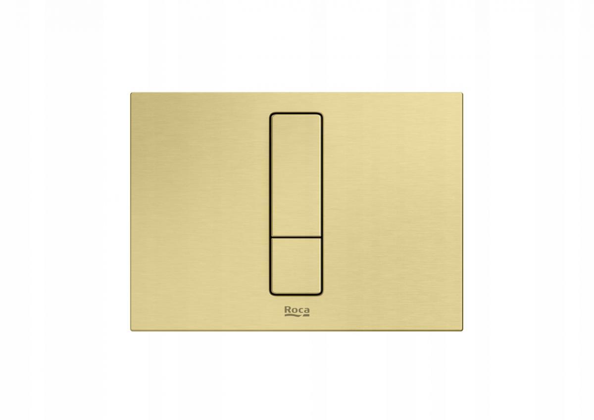 Przycisk spłukujący ROCA DUPLO S PS4 podwójny PVD Brushed Gold 202x145x6