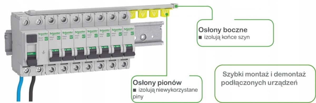 Szyna łączeniowa sztyftowa do górnych zacisków Easy9 Pro EZ9XPH157 1P 57 mo