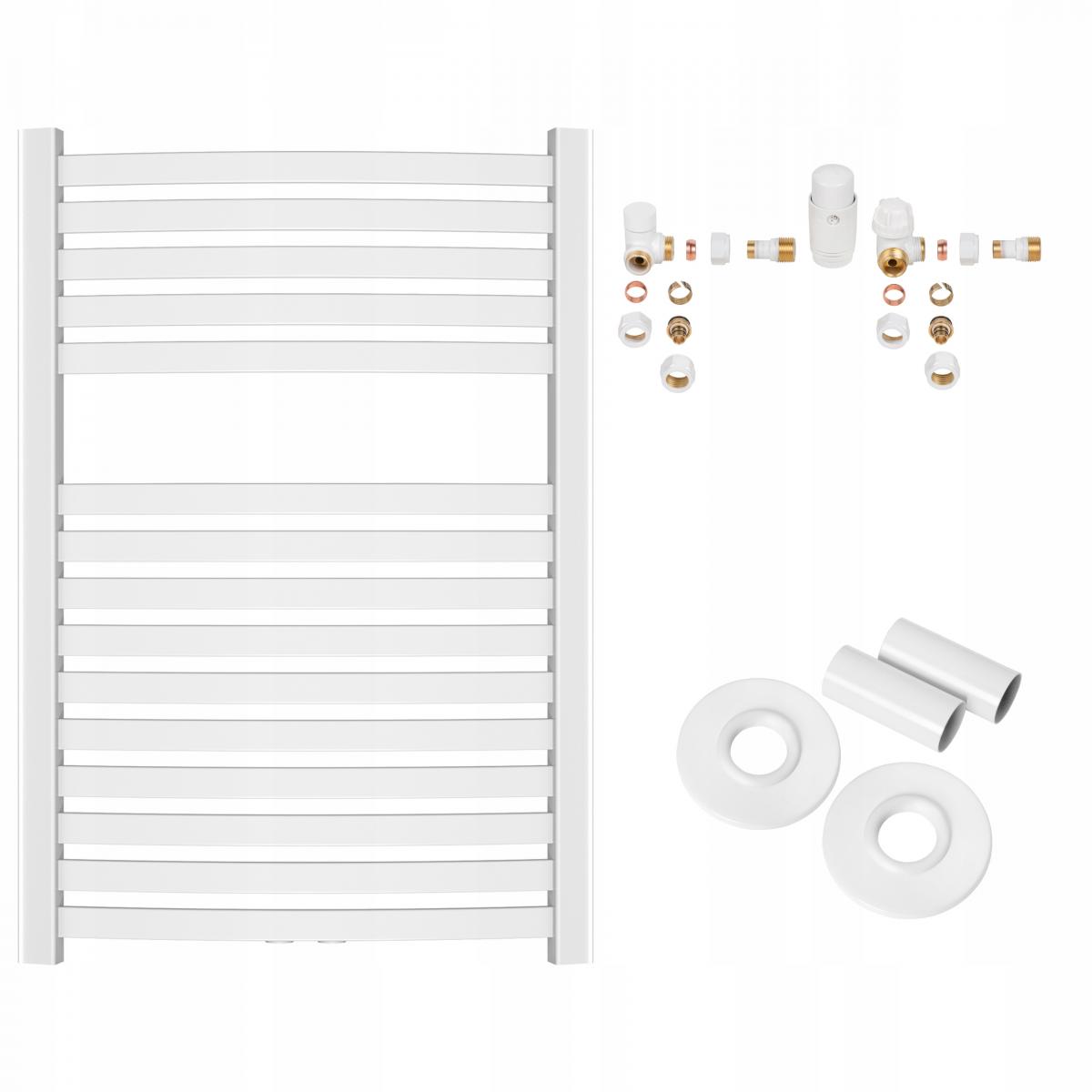 INVENA GRZEJNIK ŁAZ. 540X800 + KPL. OSIOWY + MASKOWNICA POJ. - BIAŁY