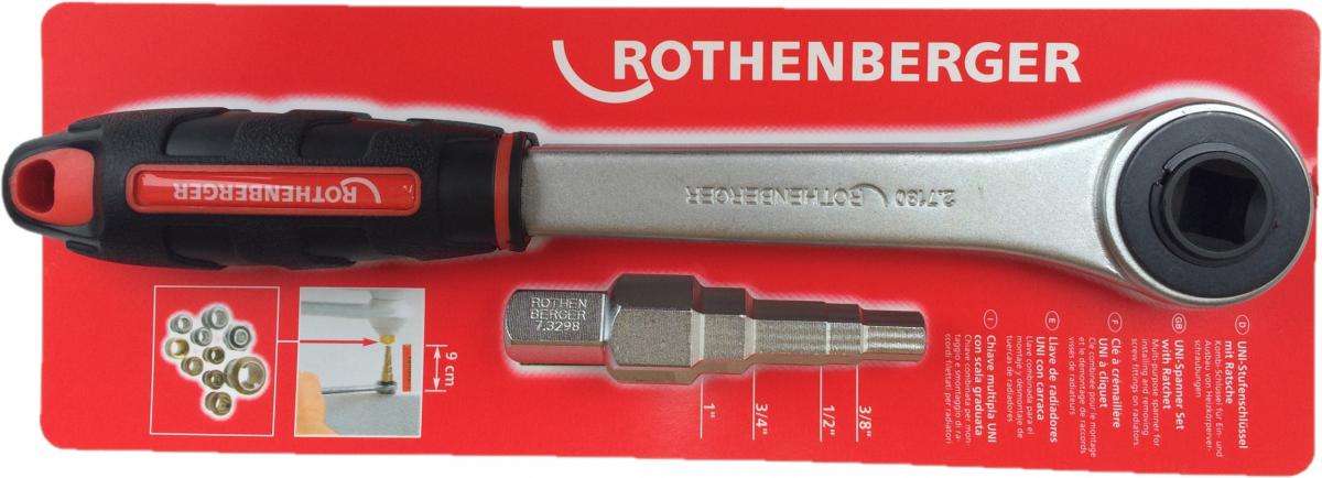 Klucz stopniowy z grzechotką do instalacji grzewczych ROTHENBERG UNI