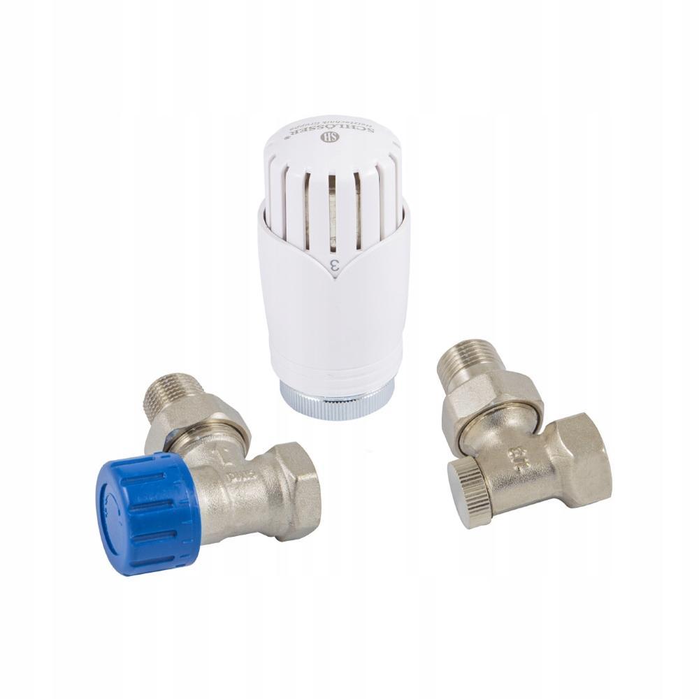 SCHLOSSER Zestaw termostatyczny STANDARD KĄTOWY 1/2 CALA