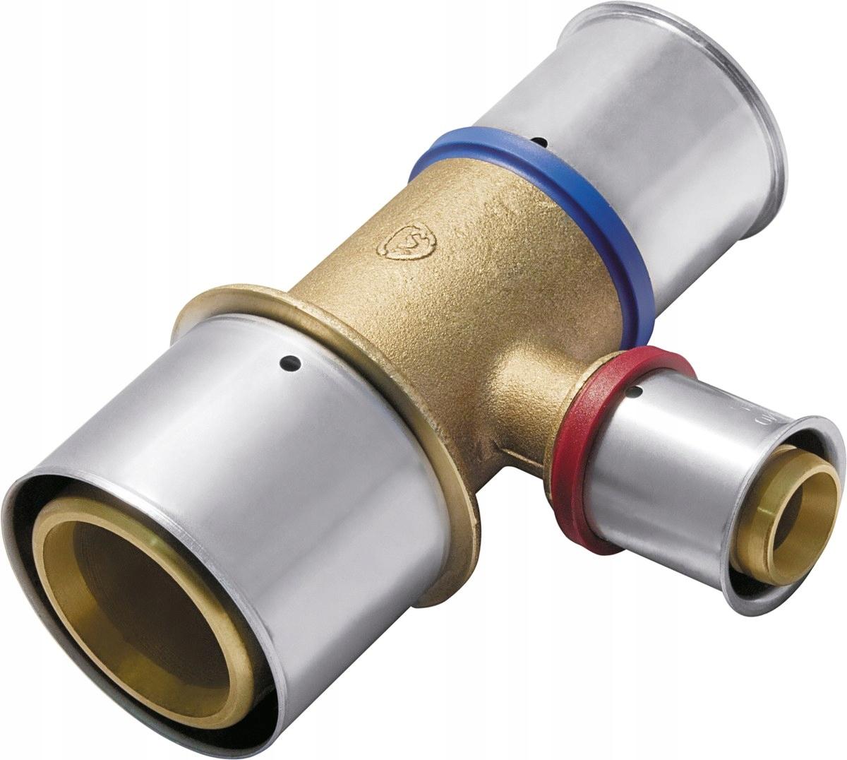 KAN-therm Trójnik redukcyjny mosiężny ultraPRESS - 50/25/50