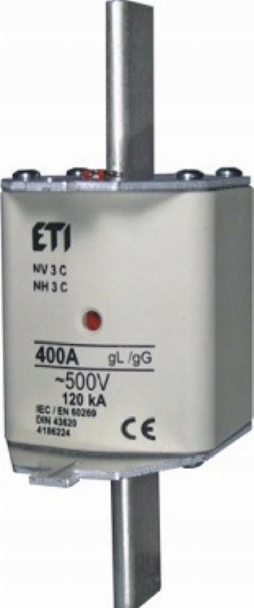 ETI Wkładka topikowa przemysłowa zwłoczna KOMBI NH3C GG 200A/500V
