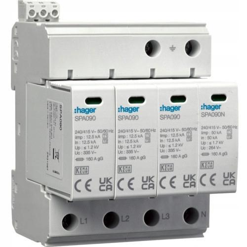 Ogranicznik przepięć T1+T2 MOV 4P sieć TN-S/TT Iimp=50 kA In=50kA Up1, 2kV
