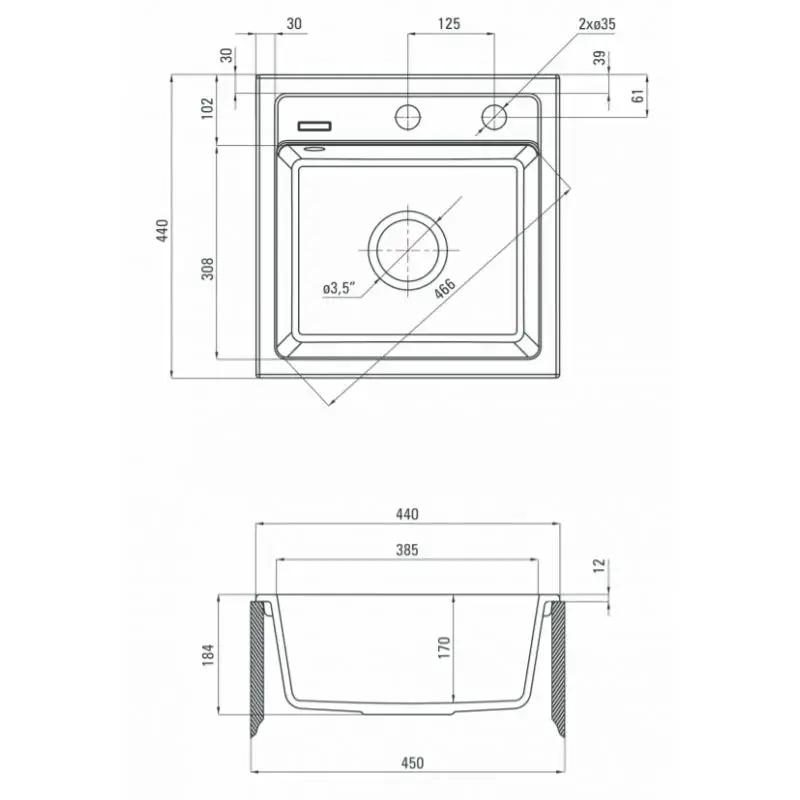 DEANTE Zlewozmywak granitowy 1-komorowy Zorba, nero