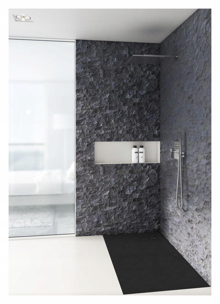 SCHEDPOL Brodzik kompozytowy Etrusco Stabilsound Plus Black Stone 80x120