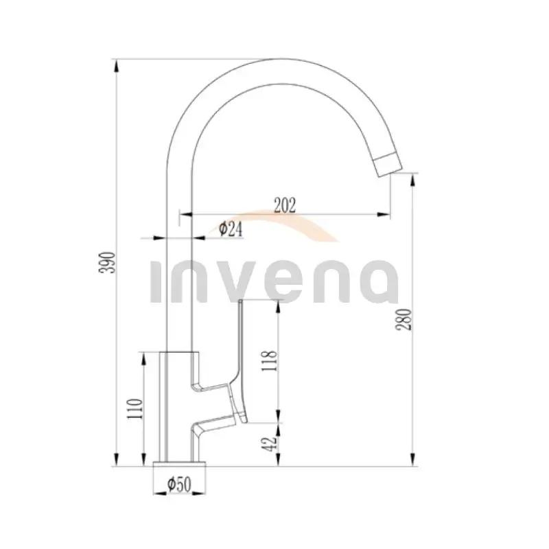 INVENA BATERIA ZLEW. NERI INVENA TREND CHROM