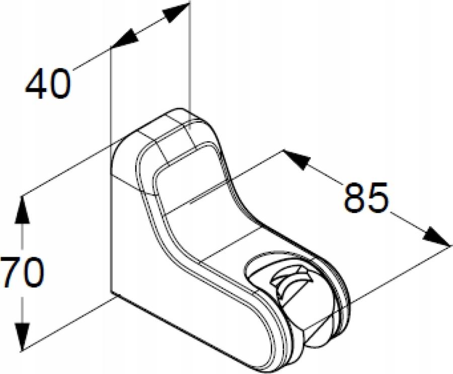 Uchwyt natrysku KLUDI FRESHLINE z tworzywa sztucznego chrom