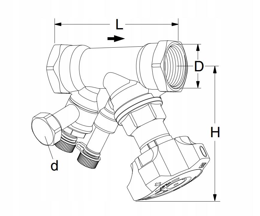 IMI TA Zawór równoważący STAD DN 20 z odwodnieniem 3/4
