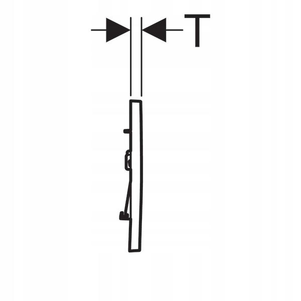 Przycisk uruchamiający GEBERIT Sigma20 prostokątny przedni biały/chrom