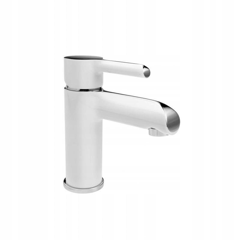 Bateria umywalkowa stojąca ARMATURA KRAKÓW ANGELIT mosiężna biała-chrom